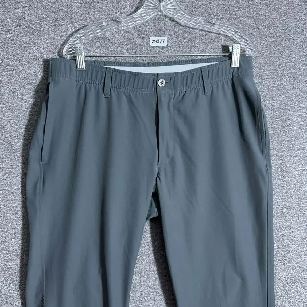 Under Armour Men's Size 36/34 Gray 4 Way Stretch Performance Golf Pants